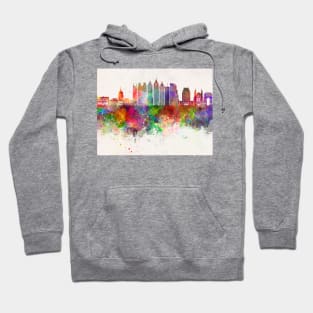 Atlanta V2 skyline in watercolor background Hoodie